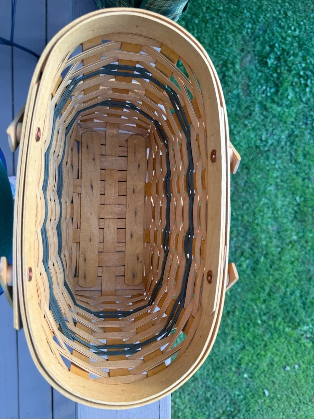 Vtg 1997 Longaberger Traditions Fellowship Basket Signed Jerry Judy Carmen